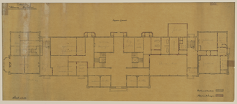 216682 Plattegrond van de begane grond van het hoofgebouw van het Stads- en Academisch Ziekenhuis aan de ...